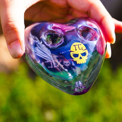 TXH19 - Double Bowl Heart Handpipe