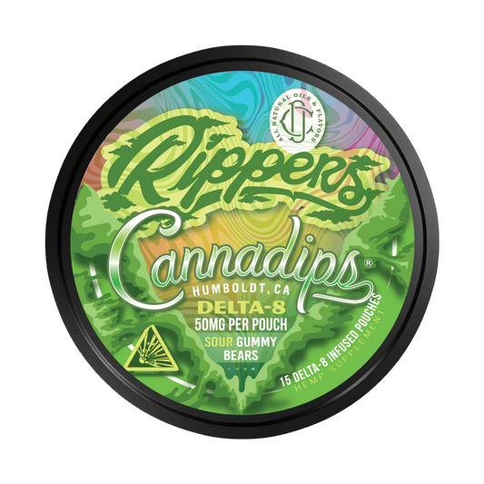 Cannadips Rippers Delta 8 Pouches 50mg 15ct (5/pack)